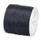 116 Yards 0.5mm Black Waxed Polyester Cord, Waxed String Wax Cord Round Beading String Roll Craft Cord for Waist Beads Bracelet Necklace Jewelry Making Macrame Supplies